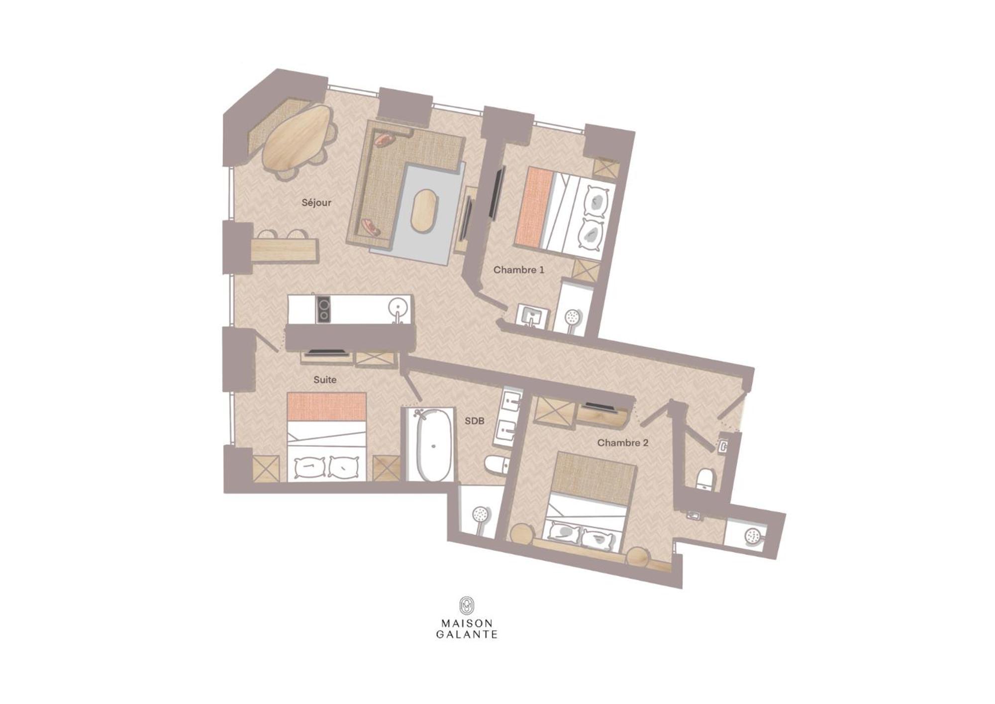 Apartment Maison Galante's With Services In La Madeleine - Opera *