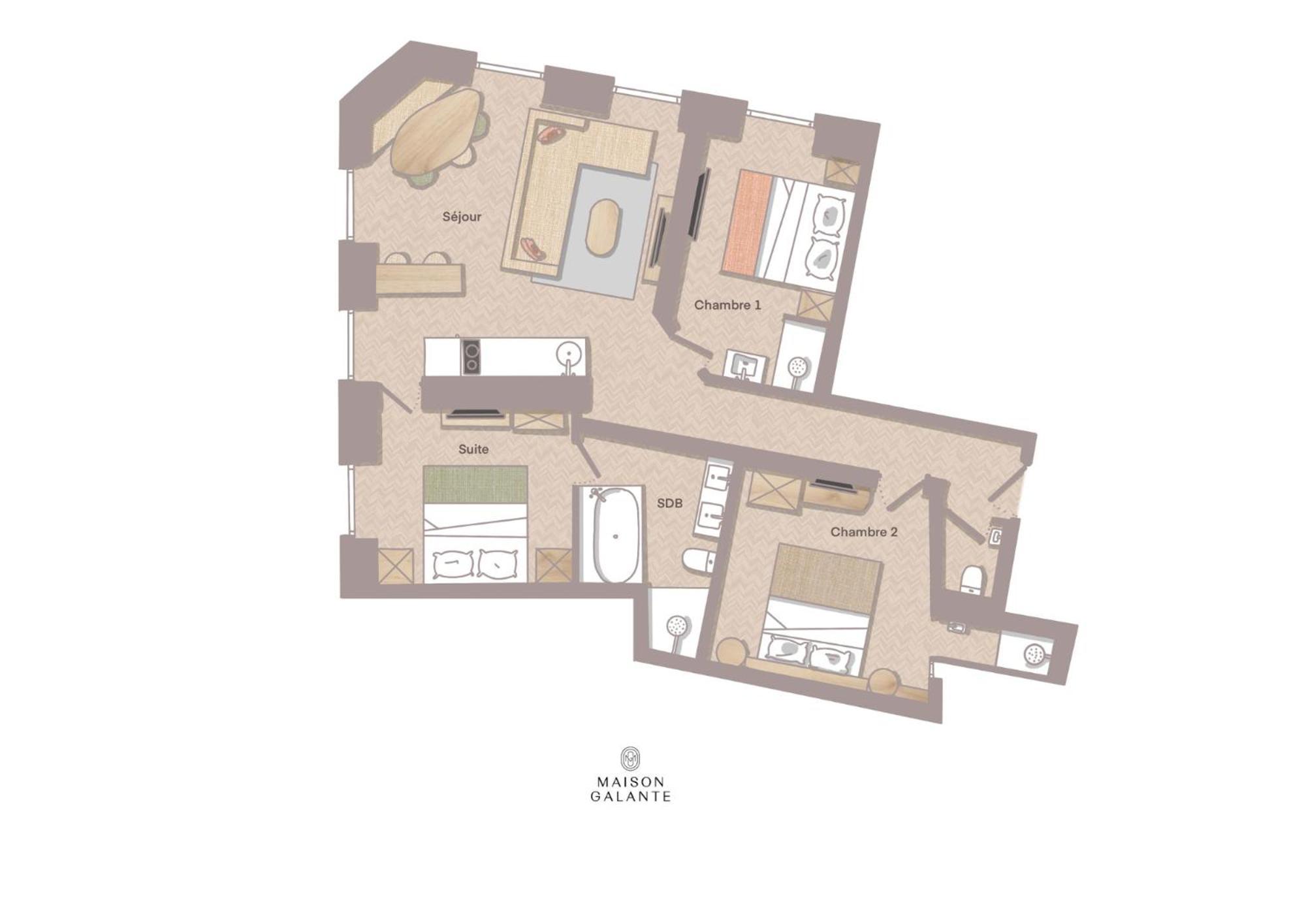 Maison Galante's With Services In La Madeleine - Opera Apartment Paris